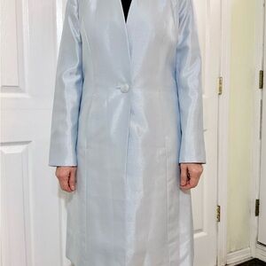 Le Suit Pale Blue Shimmery Coat 8